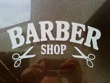 Barber Shop Self Adhesive Sticker