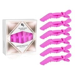 Vellen Premium Hair Clip Set Alligator Clips Pink (6)