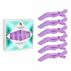 Vellen Alligator Clips Hair Slides Purple (6)