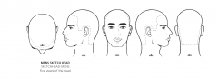 Pivot Point Mens Magnetic Sketch Heads (5 Poses)