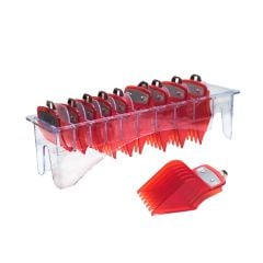 BarberStyle Transparent Red Premium Guards