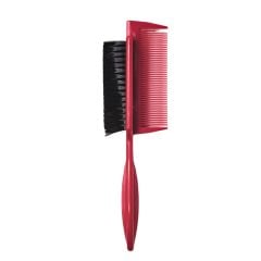 BarberStyle Fade Brush With Comb Red