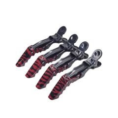 Hair Theory Zebra Croc Clips Red (4)
