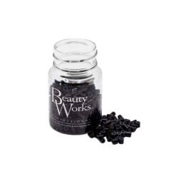 Beauty Works Aluminium Micro Rings Black 500 Pieces
