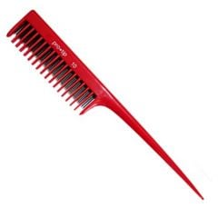 Denman PTC10 Pro Tip Hairdressing Back Combing Tail Comb Red