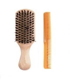Hard Club Hair Brush With Comb