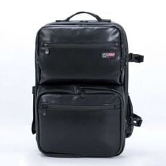 G&B Pro Premium Leather Collection All-In-One Mobile Station Full Size - Black/Black