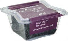LJ Plain Hairpins 2.5" Black (500)