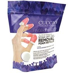 Cuccio Finger Mates Soak Off Gel Removal System Foam Refills 50 Pack