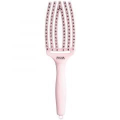 Olivia Garden Fingerbrush Boar & Nylon Pastel Pink Medium