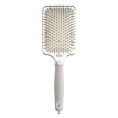 Olivia Garden Expert Care Rectangular Nylon Bristles Silver Brush Large