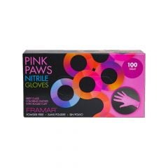 Framar Pink Paws Nitrile Gloves Small (100)