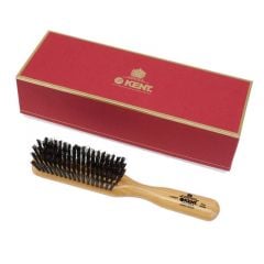 Kent Homemade Satinwood Pure Black Bristle Hairbrush
