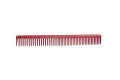 JRL Long Round Tooth Cutting Comb J306 9" Red