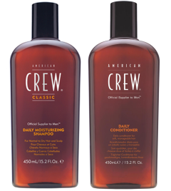 American Crew Daily Moisturizing Shampoo 450ml and Conditioner 450ml