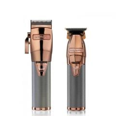 BaByliss Pro Rose Gold Super Motor Clipper and Rose Gold Super Motor Skeleton Trimmer