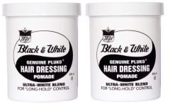 Black & White Genuine Pluko Hair Dressing Pomade 200ml x2