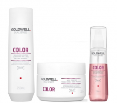 Goldwell Dualsenses Color Shampoo 250ml, 60sec Treatment 200ml and Serum Spray 150ml