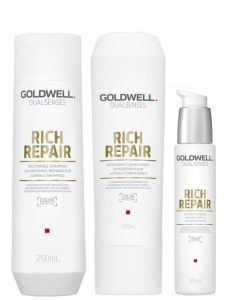 Goldwell Dualsenses Rich Repair Shampoo 250ml, Conditioner 200ml and 6 Effects Serum 100ml