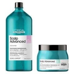 L'Oreal Serie Expert Scalp Advanced Dermo-Regulator Shampoo 1500ml and Deep Purifier Clay Mask 500ml