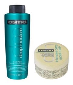 Osmo Deep Moisture Shampoo 400ml and Deep Repair Mask 100ml