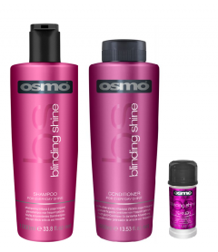 Osmo Blinding Shine Shampoo 1000ml, Conditioner 1000ml and Definer 40ml