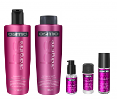 Osmo Blinding Shine Shampoo 1000ml, Conditioner 1000ml, Serum 50ml, Definer 40ml and Finisher 125ml