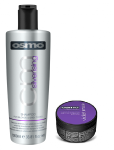 Osmo Silverising Shampoo 1000ml and Violet Mask 300ml