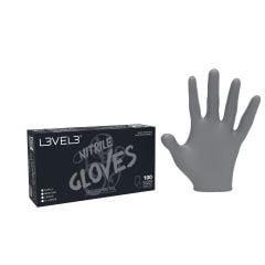 L3VEL3 Professional Nitrile Gloves Liquid Metal (100)